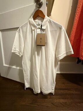 Burberry London England White Polo Shirt | Men’s Medium | NWT